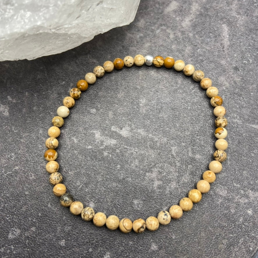Picture Jasper Crystal Stretch Bracelet