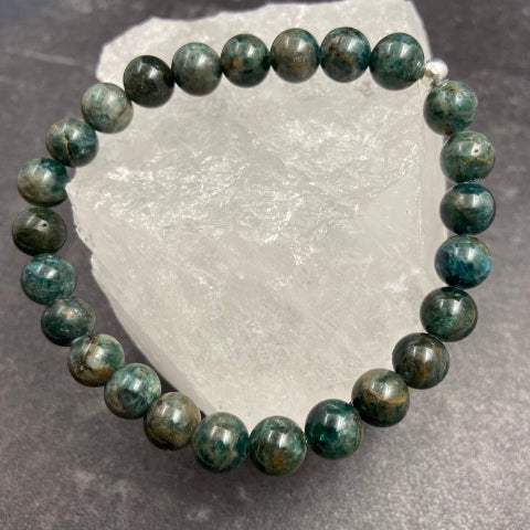 Green Apatite Crystal Stretch Bracelet