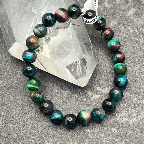 Parrot Tigers Eye Crystal Stretch Bracelet