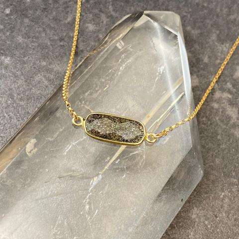 Celestial Quartz Bar Necklace