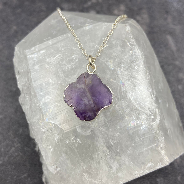 Amethyst Flower Necklace