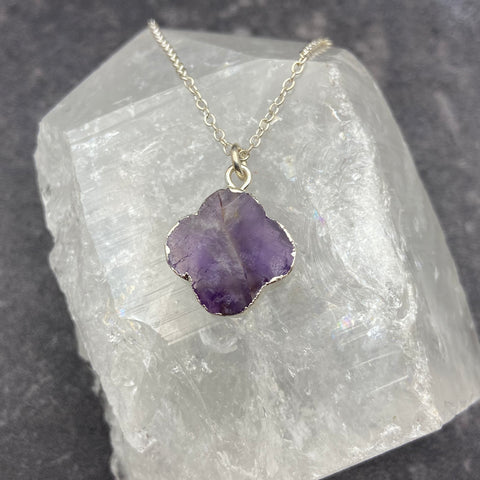 Amethyst Flower Necklace