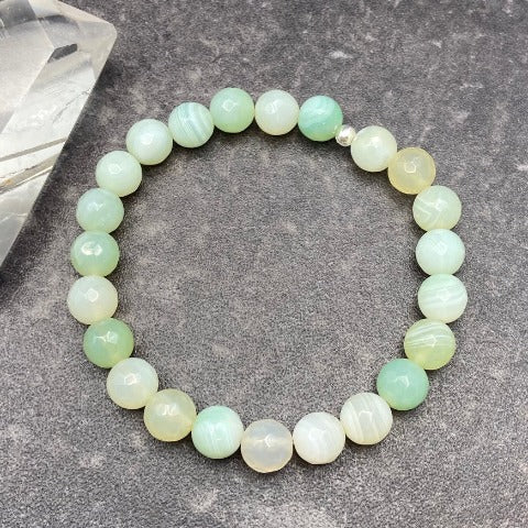 Light Green Agate Crystal Stretch Bracelet