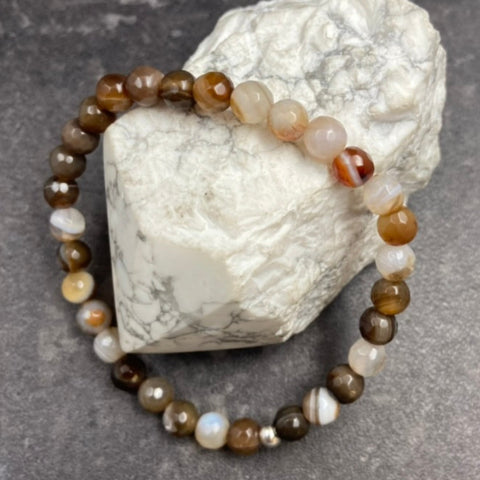 Brown Agate Crystal Bracelet