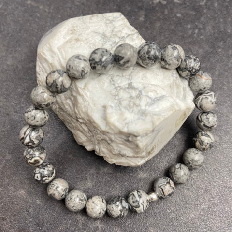 Grey Agate Crystal Bracelet