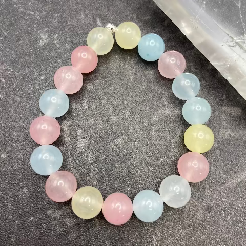 Morganite Crystal Stretch Bracelet