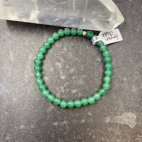 Green Jade Crystal Stretch Bracelet