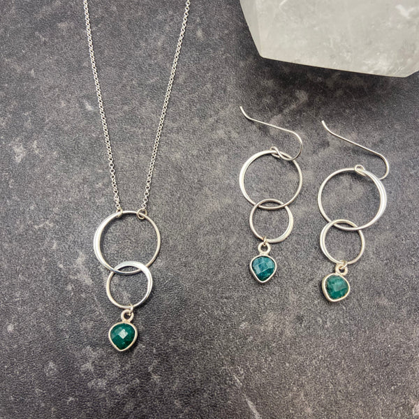 Emerald 2-Ring Earrings