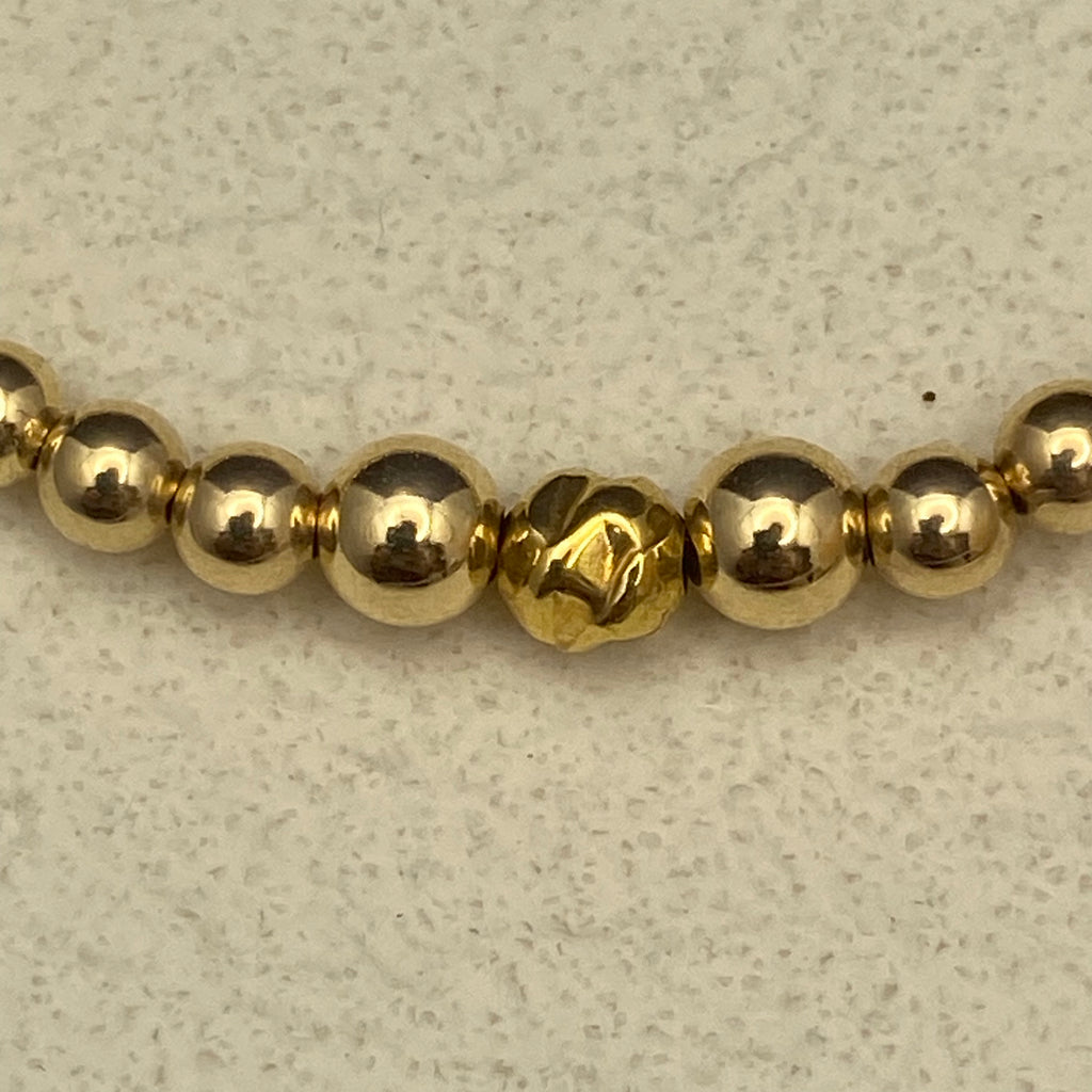 Gold-Filled 4mm Beaded Bracelet with 5mm Accent Beads