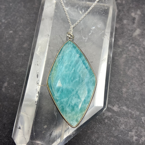 Amazonite Kite Pendant Necklace