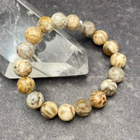 Graphic Feldspar Crystal Stretch Bracelet