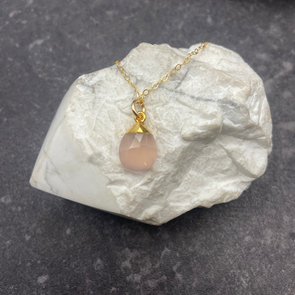 Pink Chalcedony Necklace