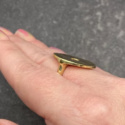 Circle Brass Cocktail Ring