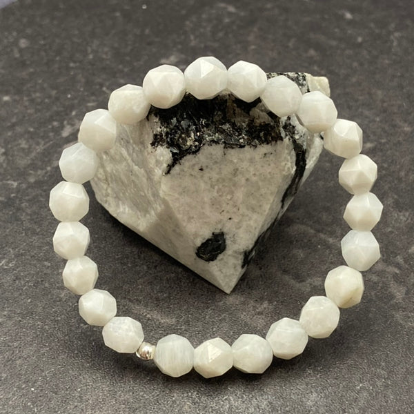 Rainbow Moonstone Crystal Stretch Bracelet