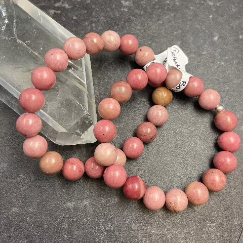 Rhodonite Crystal Stretch Bracelet