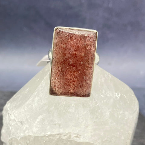 Strawberry Quartz Ring (Adjustable)