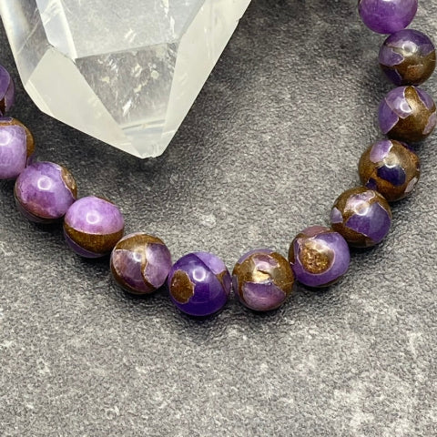 Brown and Purple Quartz Stretch Bracelet
