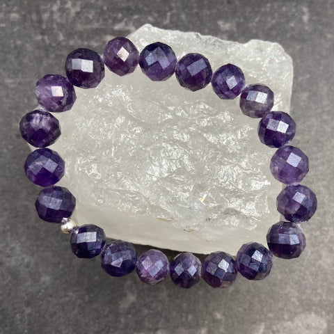 Amethyst Crystal Stretch Bracelet