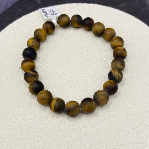 Matte Tigers Eye Crystal Stretch Bracelet
