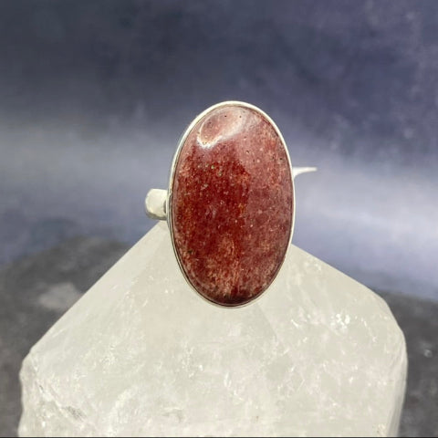 Strawberry Quartz Ring (Adjustable)