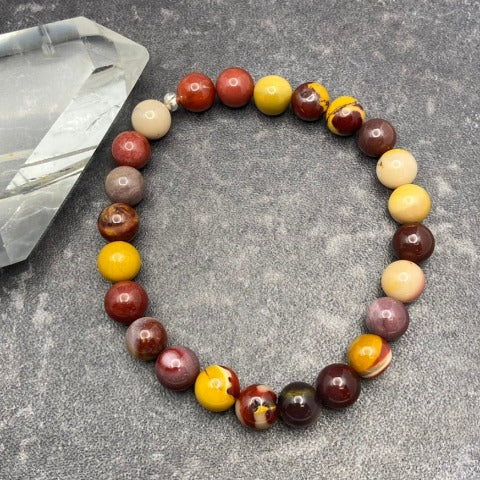 Mookaite Jasper Crystal Stretch Bracelet