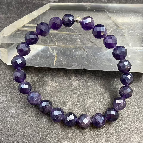 Amethyst Crystal Stretch Bracelet