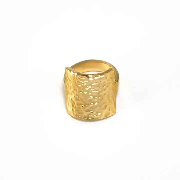 Hammered Square Ring