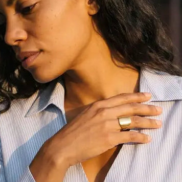Hammered Square Ring