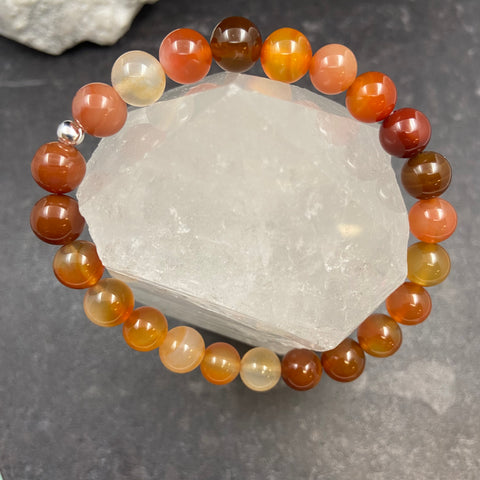 Carnelian Crystal Stretch Bracelet