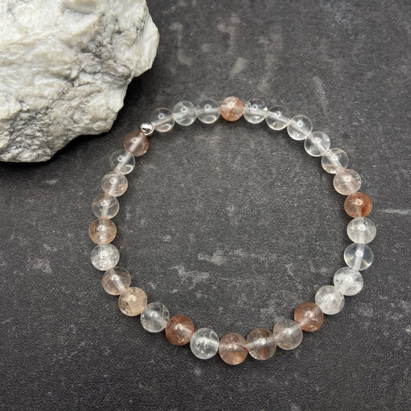 Hematoid Quartz Crystal Stretch Bracelet
