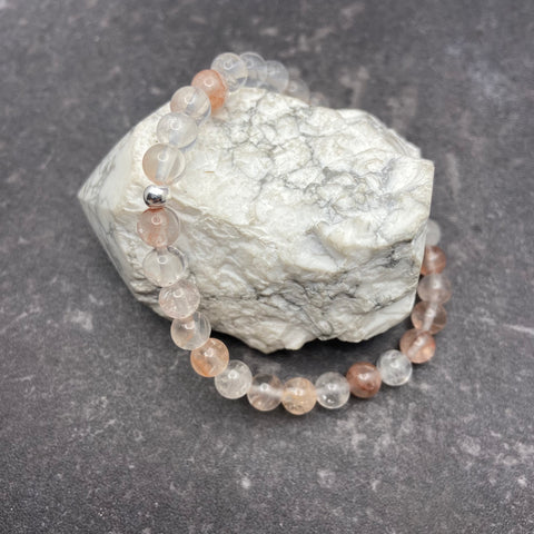 Hematoid Quartz Crystal Stretch Bracelet