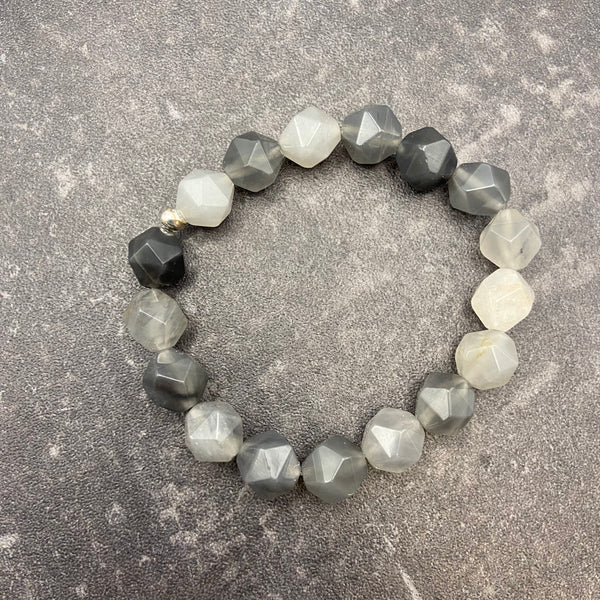 Starcut Grey Agate Stretch Bracelet