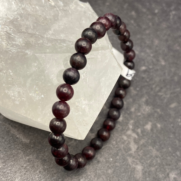 Red Garnet Crystal Stretch Bracelet