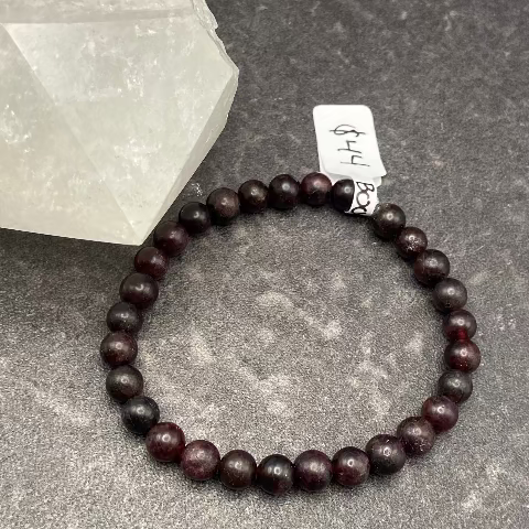Red Garnet Crystal Stretch Bracelet