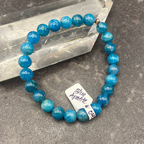 Blue Apatite Crystal Stretch Bracelet