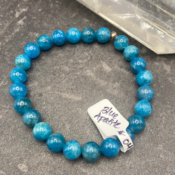 Blue Apatite Crystal Stretch Bracelet
