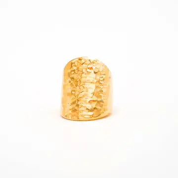 Brass Hammered Ring