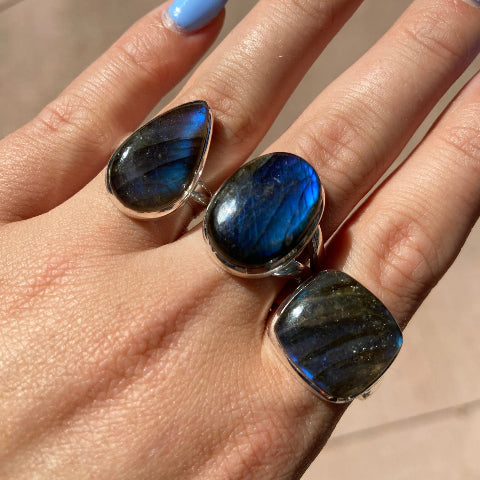 Labradorite Rings