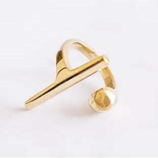 Bar Dot Statement Ring
