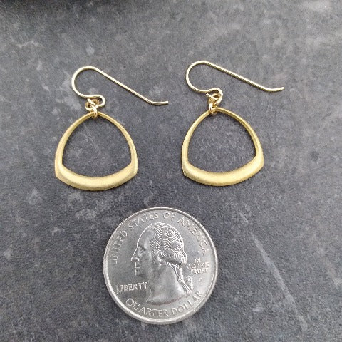 Brass triangle Cut-out Earrings