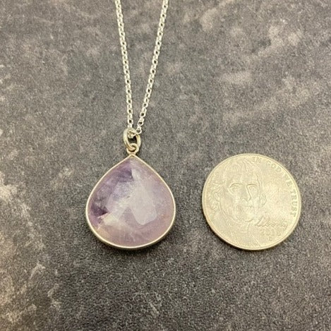 Amethyst Teardrop Shape Necklace