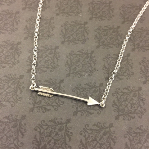 Sterling Arrow Necklace - Breathe Bravely - Giving Voice to Cystic Fibrosis