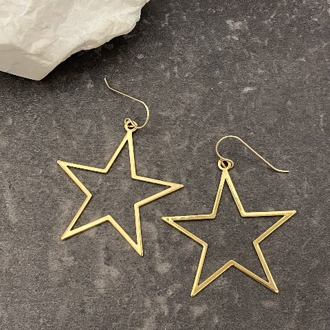 Classic Gold Star Earrings