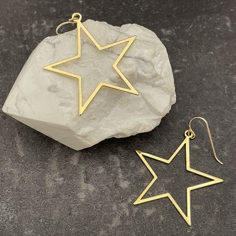 Classic Gold Star Earrings