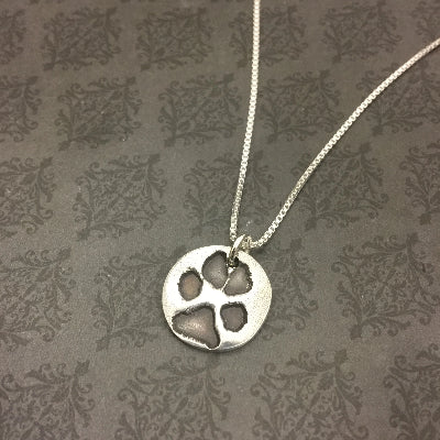 Dainty Pet Paw Print or Nose Print Necklace