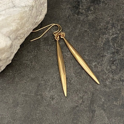 Long Gold Drop Earrings