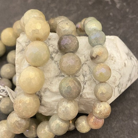 Aura-treated Labradorite Stretch Bracelets