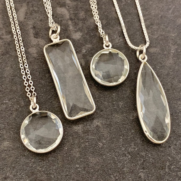 Clear Crystal Master Healer Necklaces