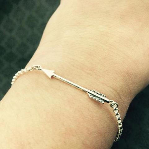 Sterling Arrow Bracelet - Breathe Bravely - Giving Voice to Cystic Fibrosis